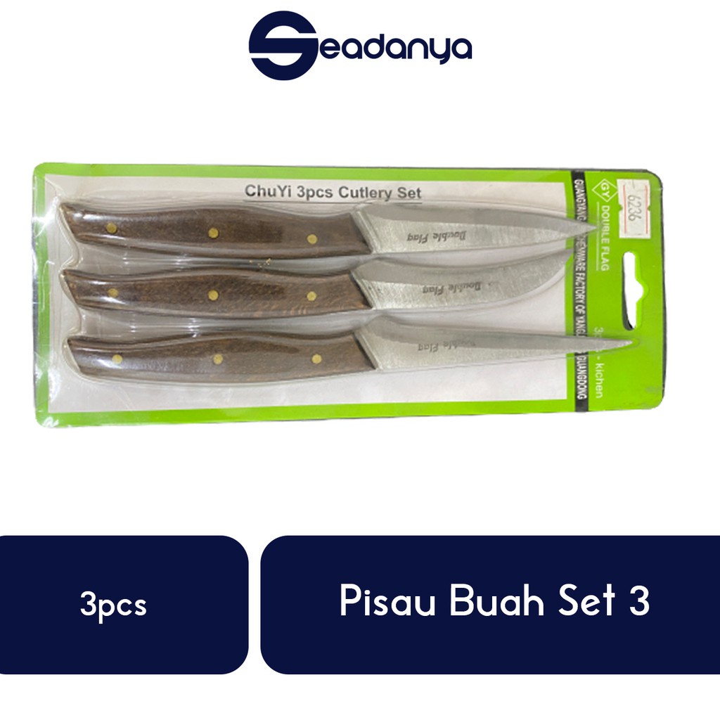

Pisau Buah Set 3pcs-Fruit Knife/Pisau Serbaguna/Pisau Potong/Alat Pemotong Buah/Cutter