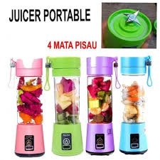 BLENDER PORTABLE JUICE RECHARGEABLE BLENDER / BLENDER MINI PORTABLE / BLENDER 4 MATA