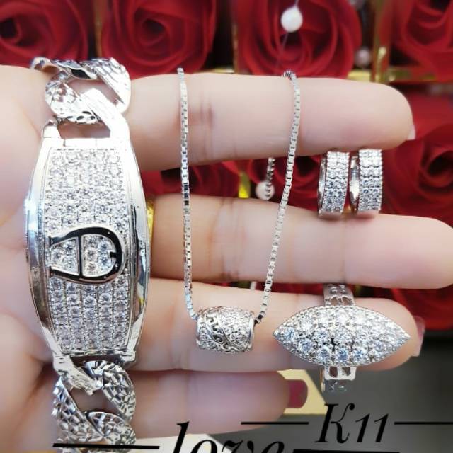 Satu set mewah xuping berlapis emas 24k