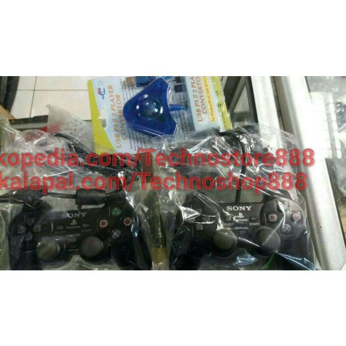 2 Stick Playstation stik PS 2 Ori Mesin Sony 1 konverter Murah ORIGINAL Original original