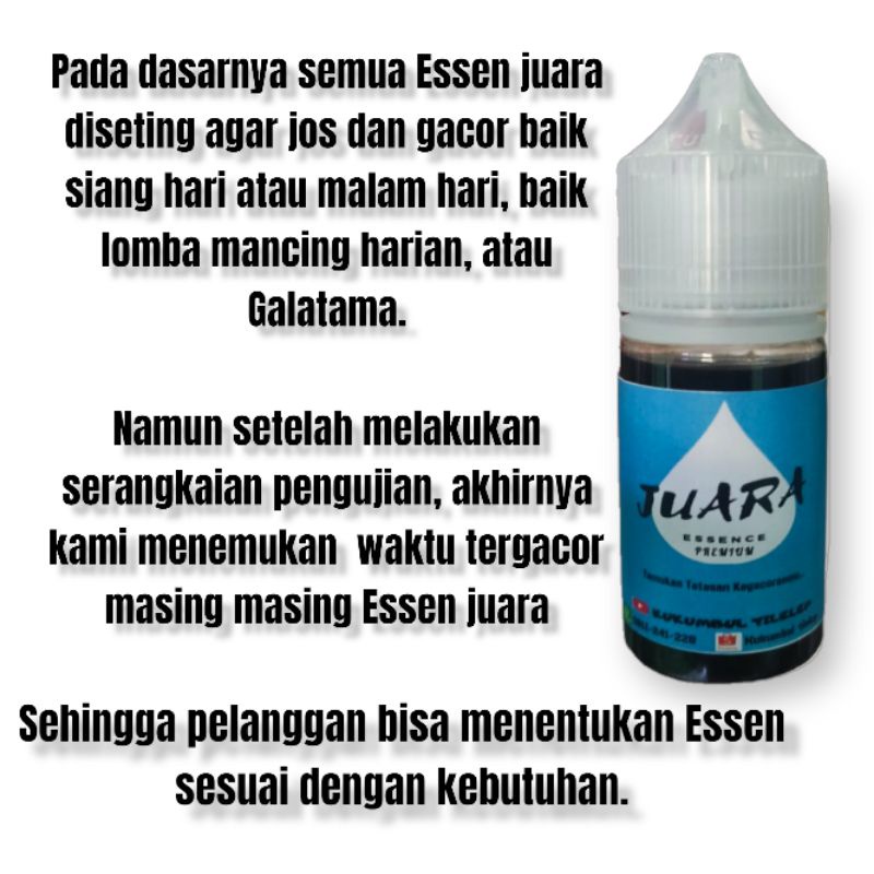 Essen Juara ikan mas Super - Essen  Oplosan dominan Melati dan Pisang Ambon &amp; Amisan untuk babon ikan mas, mancing ikan mas, mancing ikan mas harian, lomba mancing ikan mas, mancing ikan mas, galapung, Galatama, Essen paling gacor, Essen tergacor