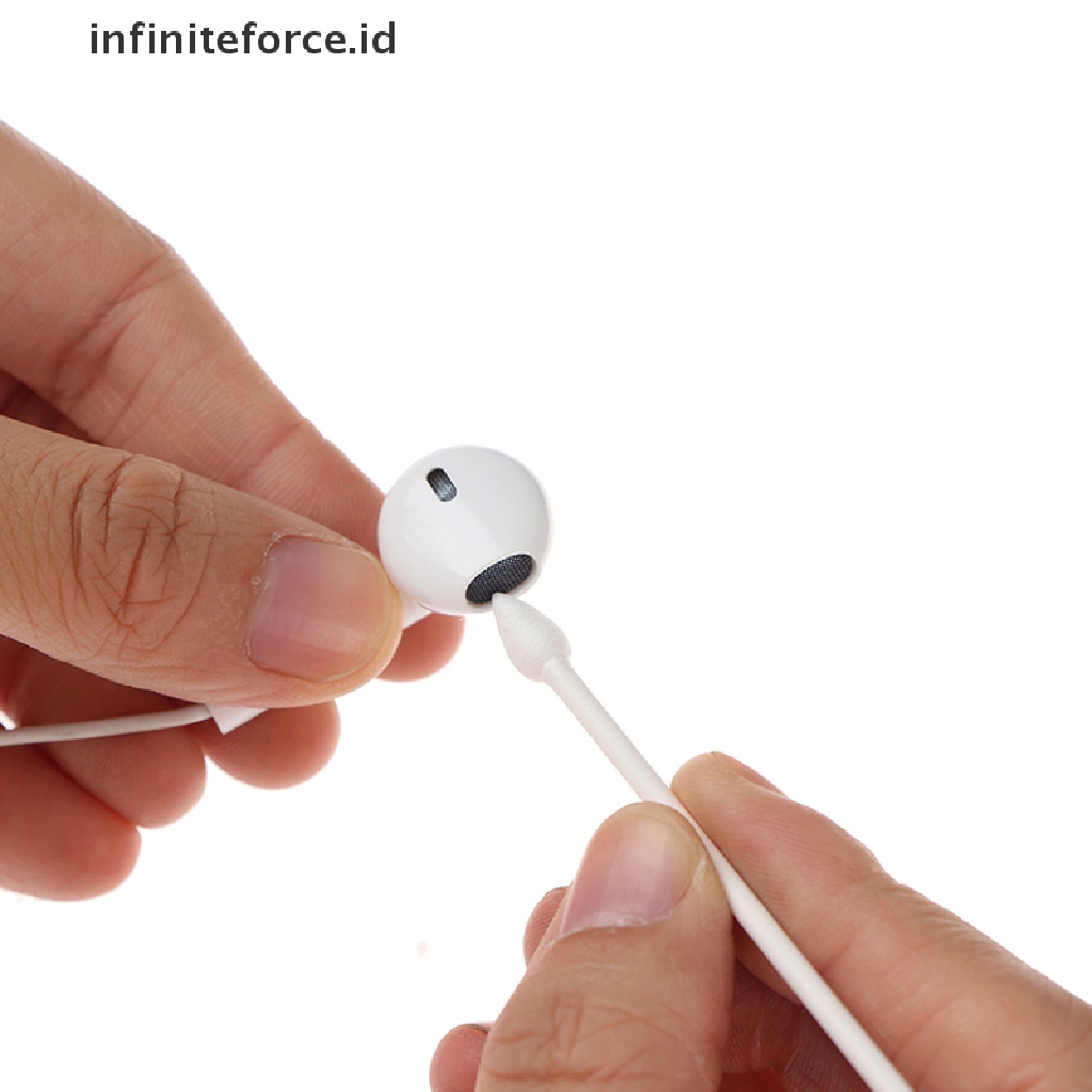 (Infiniteforce.Id) 25pcs Cotton Bud Sekali Pakai Untuk Earphone