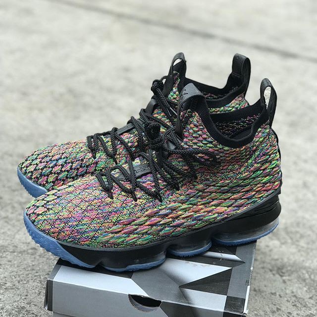 lebron 15 multicolor black