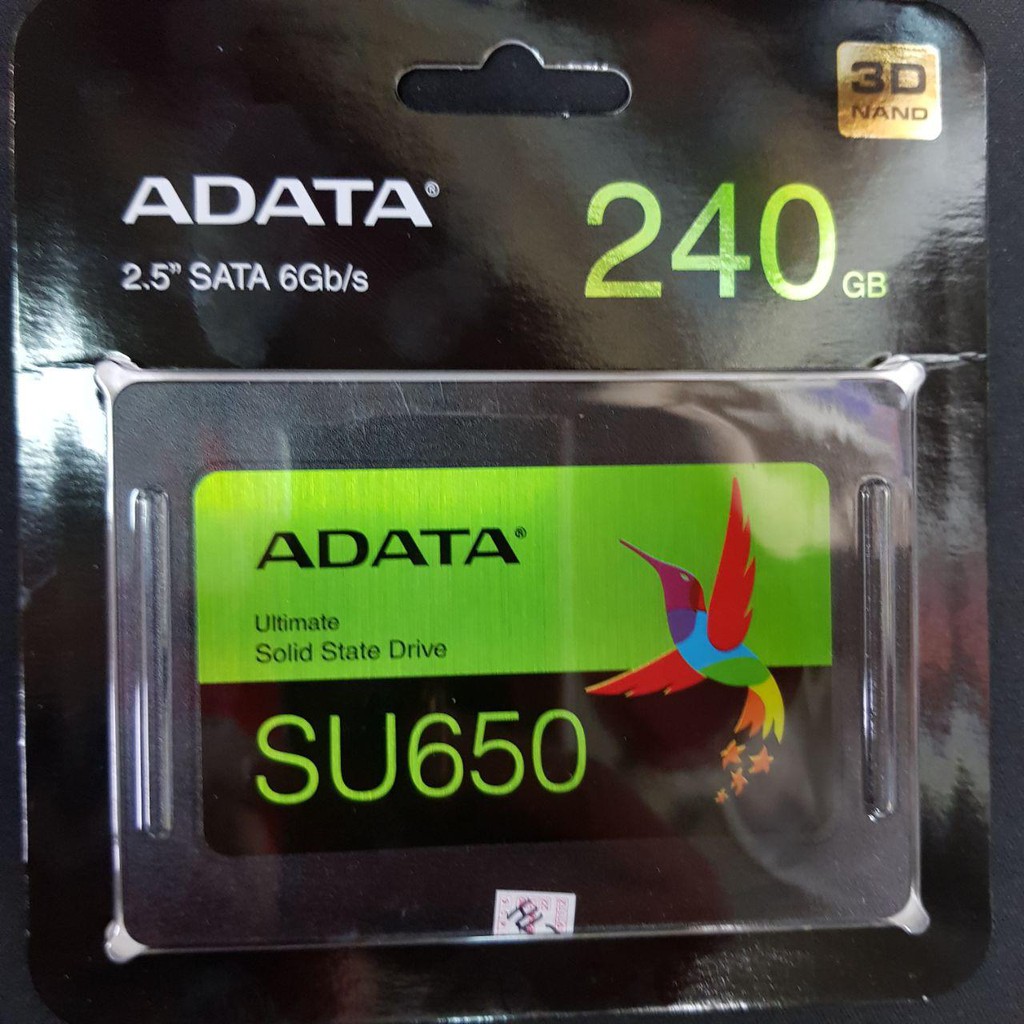 SSD Adata SU650 240GB Sata 3 2,5&quot; - SSD 240GB Sata 3 Adata SU 650