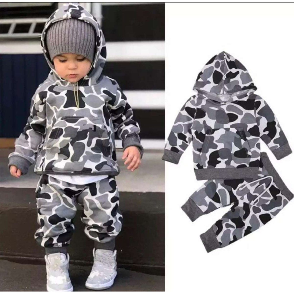 Setelan Sweater army anak laki laki 1-5 tahun