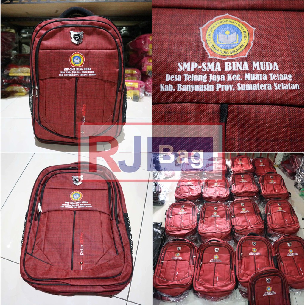 Ransel Custom Sablon Grosir Kerja Dinas Tas Gendong Polo Alfito Punggung Laptop Grosir Termurah Seminar Kit Diklat Souvenir Murah Bagus Awet Kuat