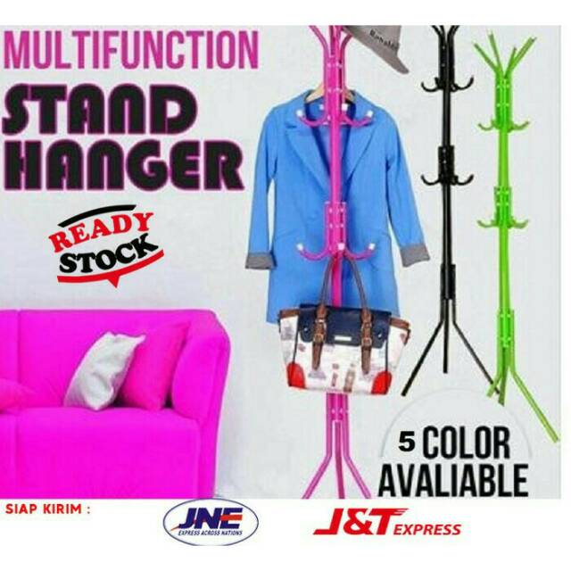 Stand Hanger Multifunction / Tiang Gantungan Multifungsi / Tiang Gantungan Baju, Topi, Tas, Jas Dll