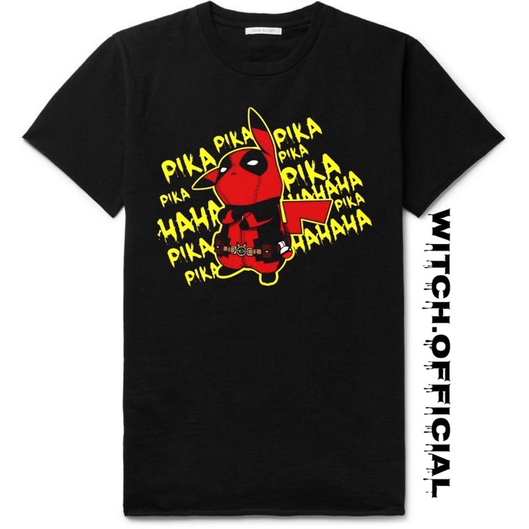 KAOS BAJU PIKACHU - TSHIRT POKEMON ANIME - KAOS DISTRO HITAM PRIA WANITA DEWASA 24S