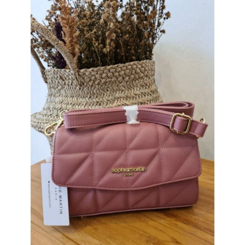 Tas Selempang Wanita Gemaya Sling Pink Shopie Sophie Martin Paris shopi shopee shope martin paris
