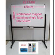 

Baru Papan Tulis Whiteboard Standing Magnet Single Face Zettaki 60X120Cm