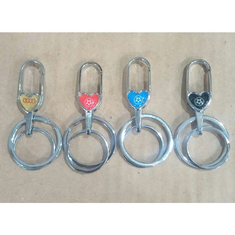 Gantungan kunci carabiner pintu,tas,motor,lemari ring doble love Key Ring ,stainles steel.