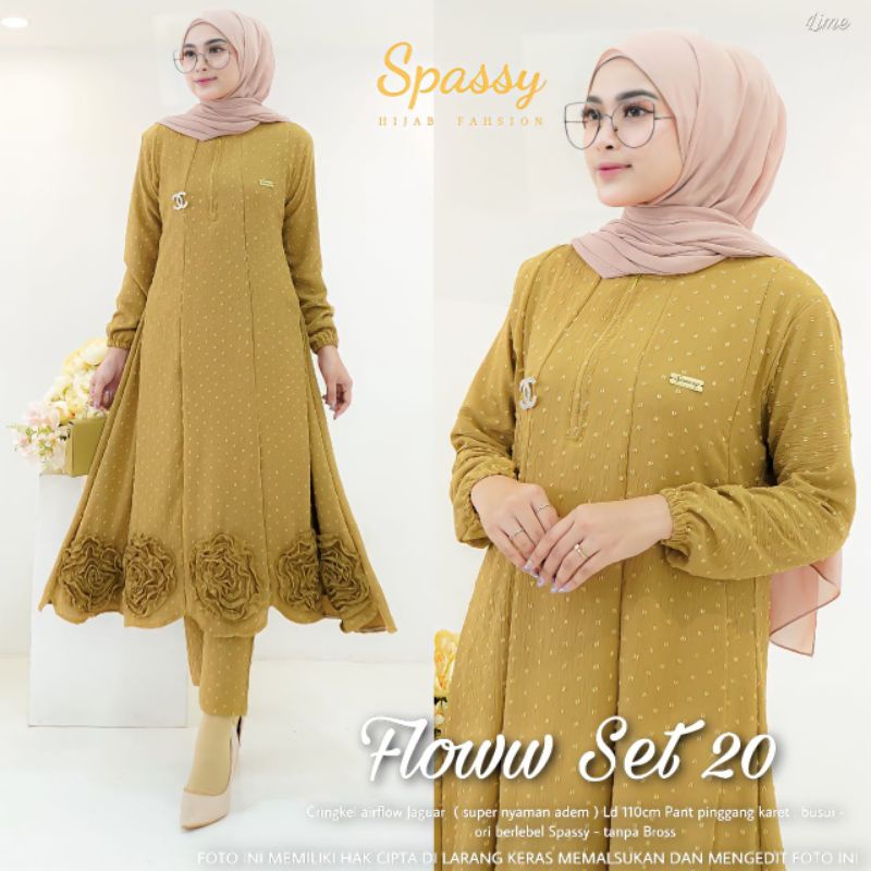 NEW REALPICT FLOWW SET ORI/SETCEL WANITA CRINKLE/ONE SET WANITA IMPORT