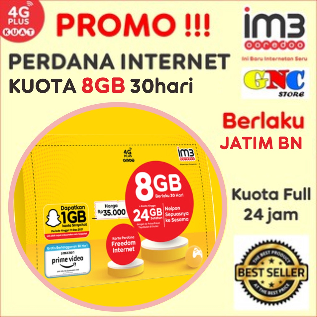PROMO PERDANA INTERNET INDOSAT 8GB 30 hari