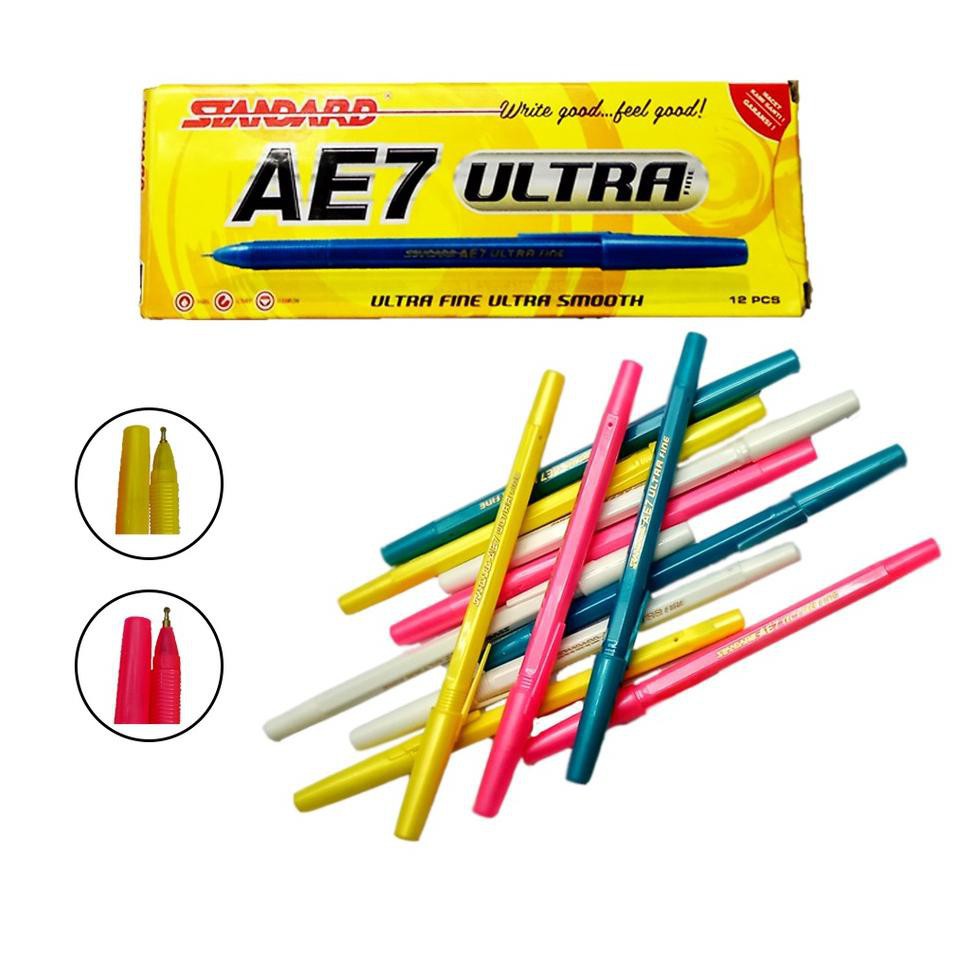 

Pulpen Standard AE7 ULTRA [3 Pcs] / Bolpen Ballpoint Balpen Polpen Standard AE7 Tinta Hitam Murah