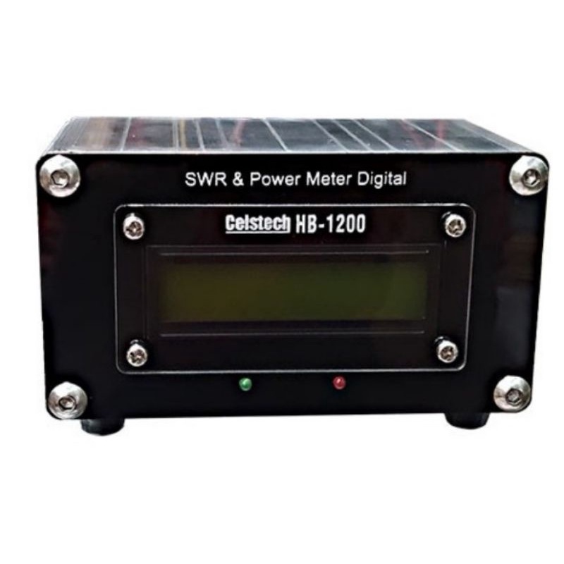 SWR & Power Meter Digital for VHF Box. Aluminium (Celstech HB-1200 - Anti Karat)