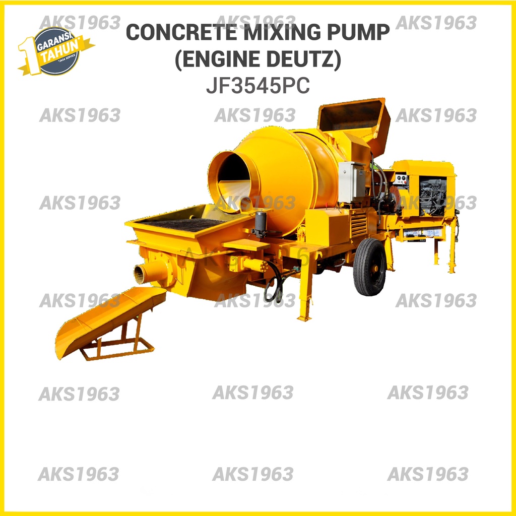 Mesin Molen Pengaduk Semen Concrete Mixer Mesin DEUTZ 350L AKS - JF3545PC