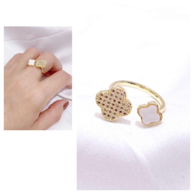 Cincin Titanium Asli gold free size Premium Quality Anti Karat Anti Alergi Ring Import CT01