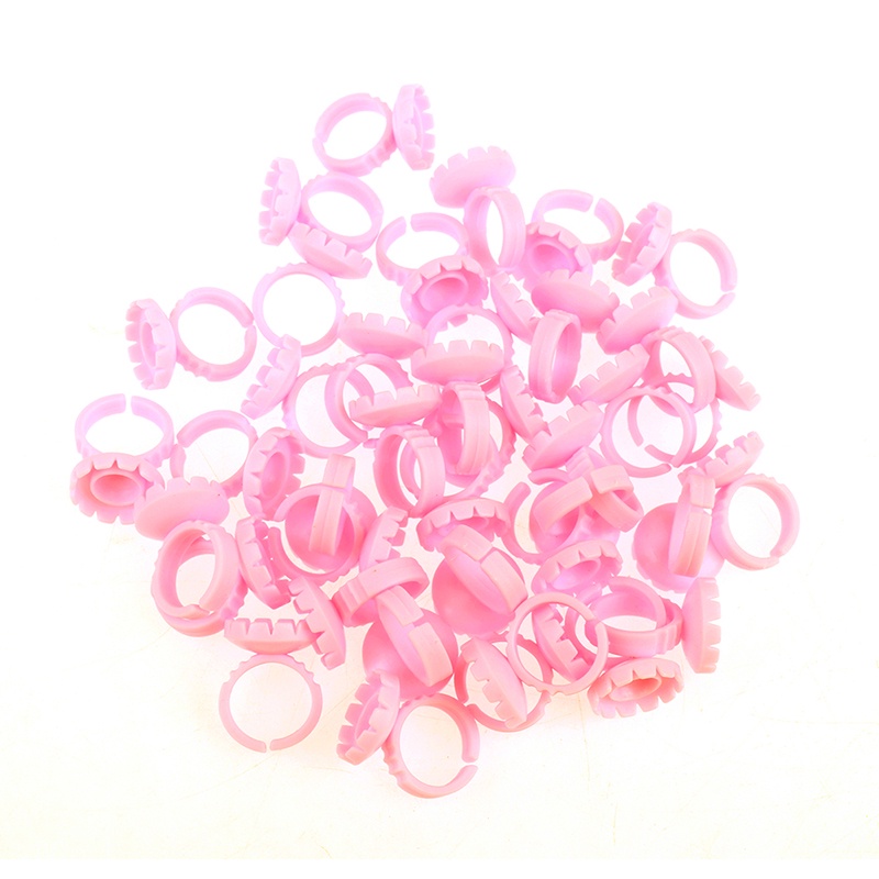 100pcs / set Cincin Extension Bulu Mata Sekali Pakai