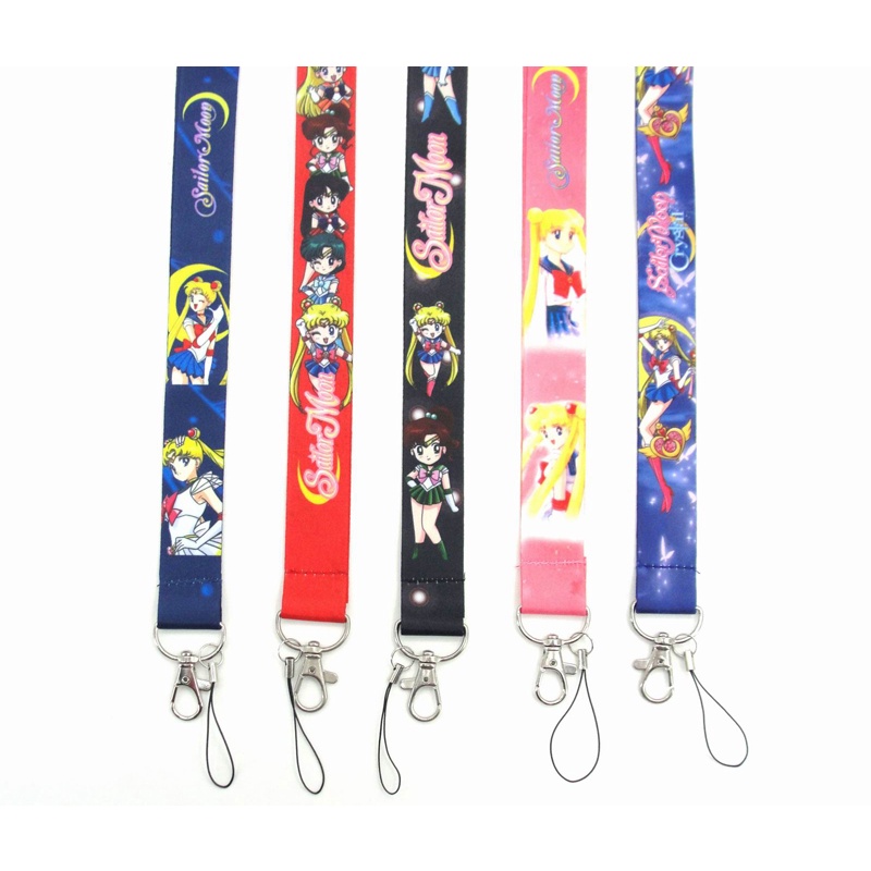 Sailor Moon Tali Lanyard Handphone / Kartu Identitas Motif Sailor Moon Anti Jatuh