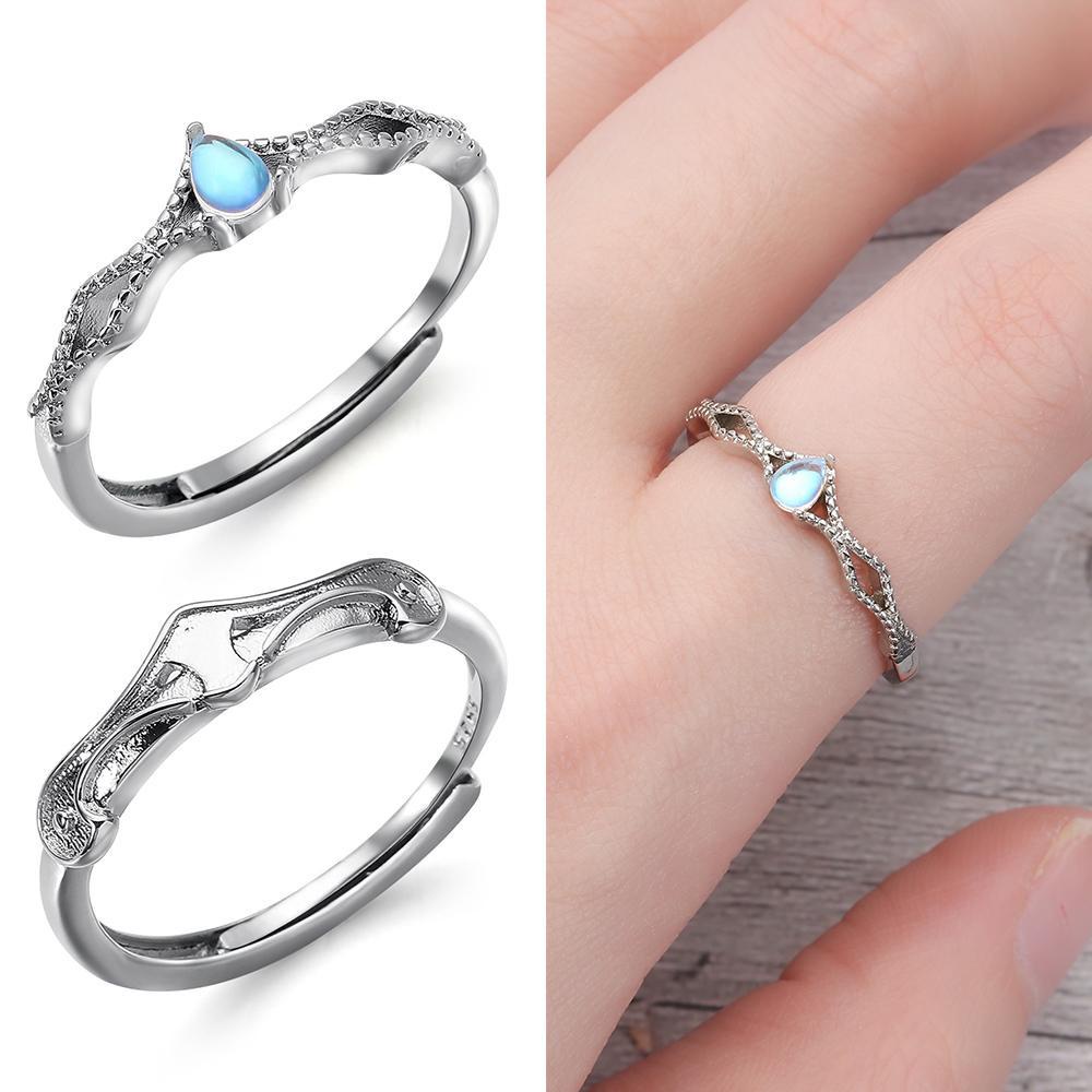 Lily Couple Cincin Adjustable Hadiah Pernikahan Perhiasan Fashion