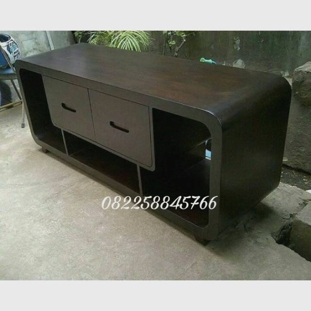 Meja Tv Rak Bufet Plus Laci Sekat Hias Jati Jepara Furniture Ukir Jepara