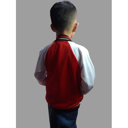 Baju Jaket Varsity Flecce Anak Cowo Cewe Terbaru Terlaris Lengan Pajang Tebal Murah Keren