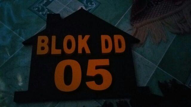 Nomer Nomor Angka Rumah Kayu Wooden Home Number Huruf Timbul Bahan Mdf Tanpa Atap
