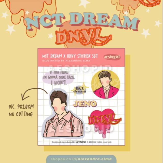 (NC-013) NCT Dream x HRVY &quot;DNYL&quot; ⭐ Decorative Sticker Set aesthetic stiker case hp bullet journal jaemin jeno