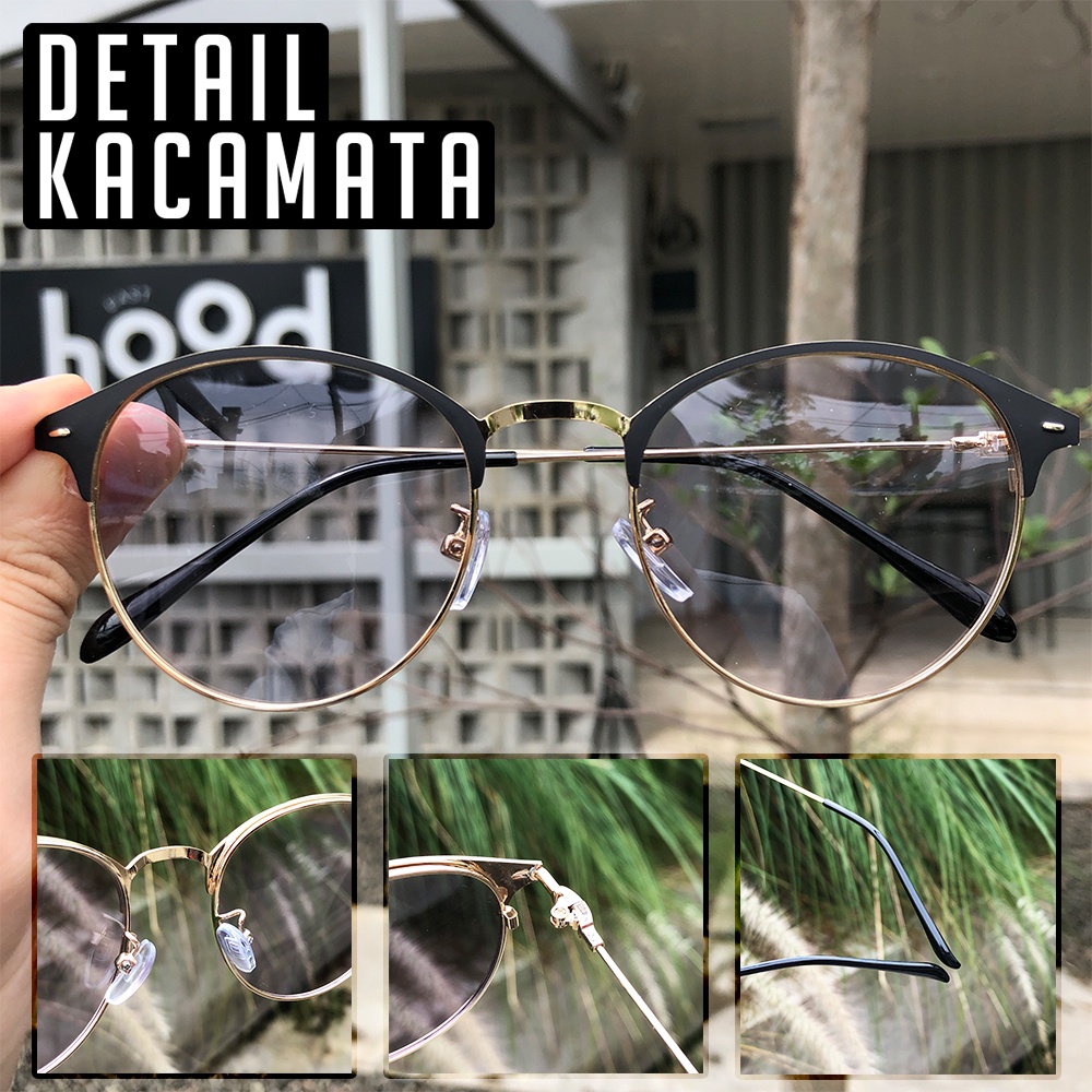 Kacamata PHOTOCROMIC 1920 ori Lensa Berubah Warna di Luar Ruangan Anti Radiasi UV Sunglass Blueray Bluecromic Minus/Plus Korea Fashion Pria &amp; Wanita Oval