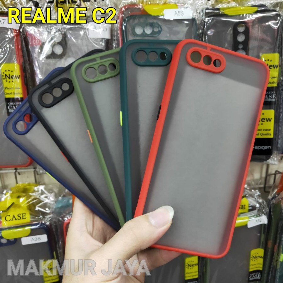 Softcase Realme C2 Casing Matte Dove Bumper Silikon Warna Hard Case Dove Oppo A1K