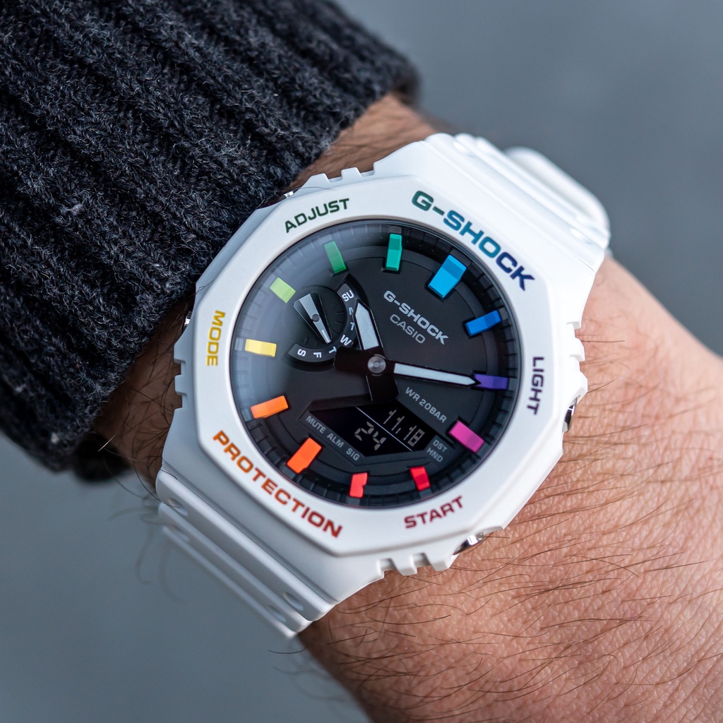 G-Shock Casioak Ga-2100 / GA2110 7 ADR Original Rainbow Dial