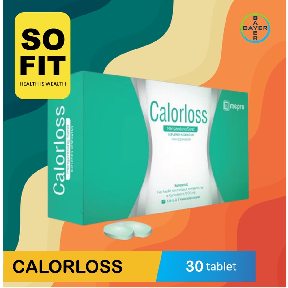 CALORLOSS 30 Tablet / Obat Pelangsing Diet Detoks / Mepro