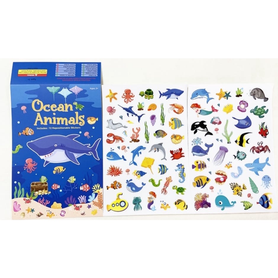 Stiker Reusable Anak Kualitas Premium/ Stiker Waterproof Karakter/ Aktivitas Menempel