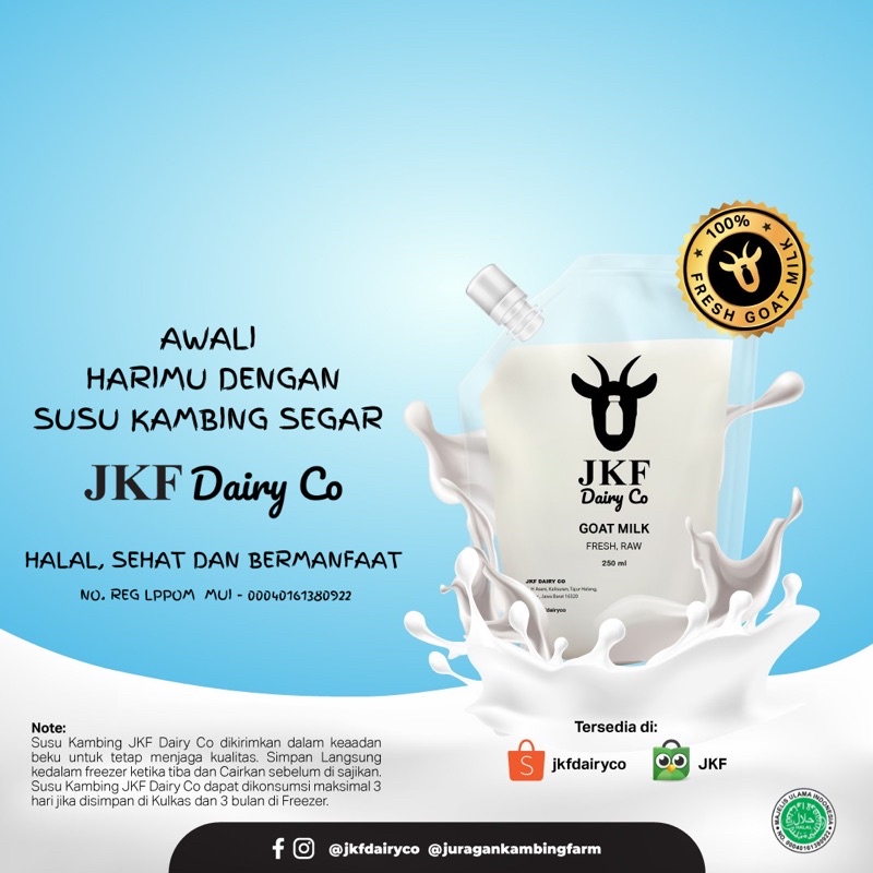 

Susu Kambing Segar JKF Dairy Co