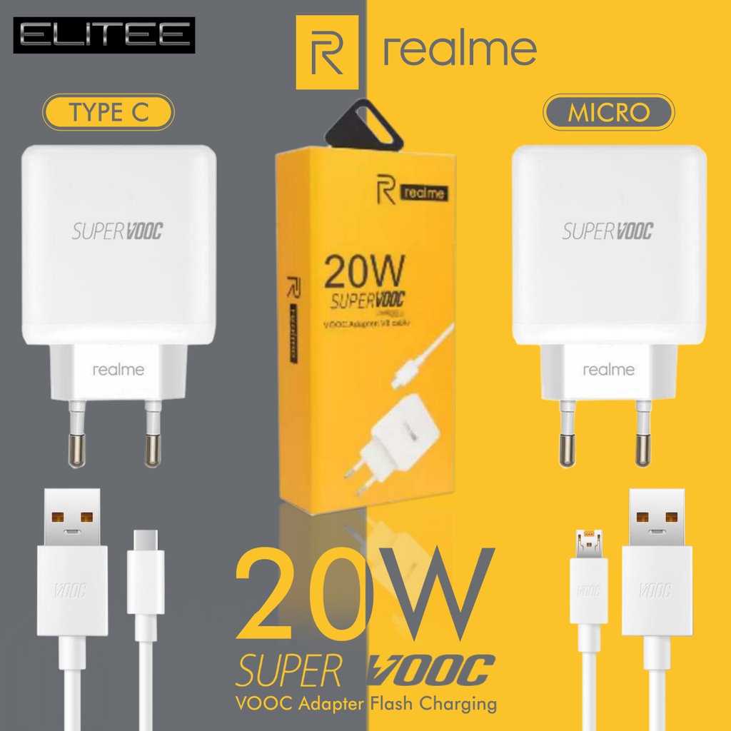 Charger Realme 20W Flash Charging Original