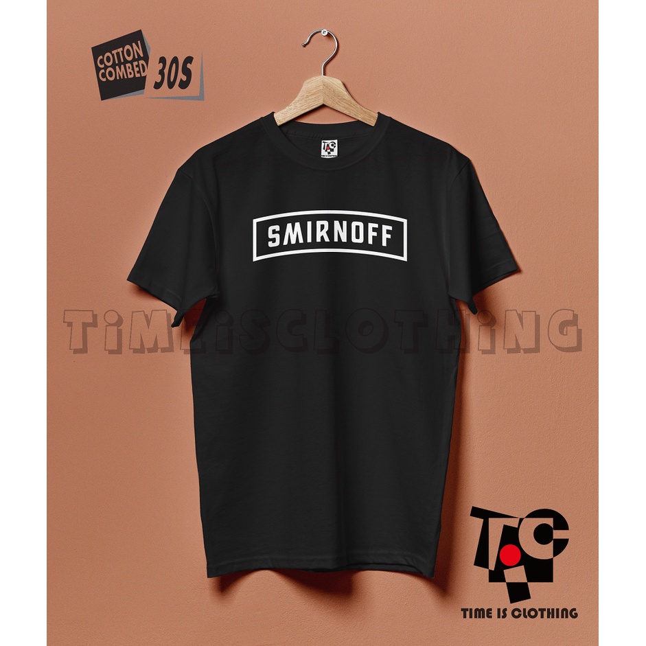 Kaos Baju Obral Combed 30S Distro Minuman Smirnoff Murah Simple Keren Terlaris