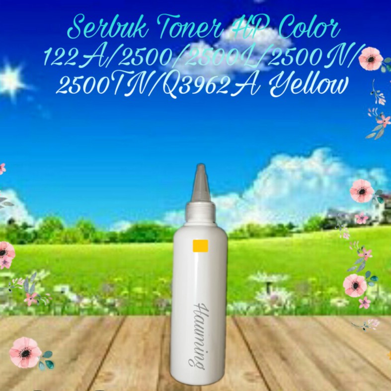 Serbuk Toner Color HP 122A For Use In LaserJet 2500 2500L 2500N 2500TN Q3964A Q3962A Yellow 1x Isi