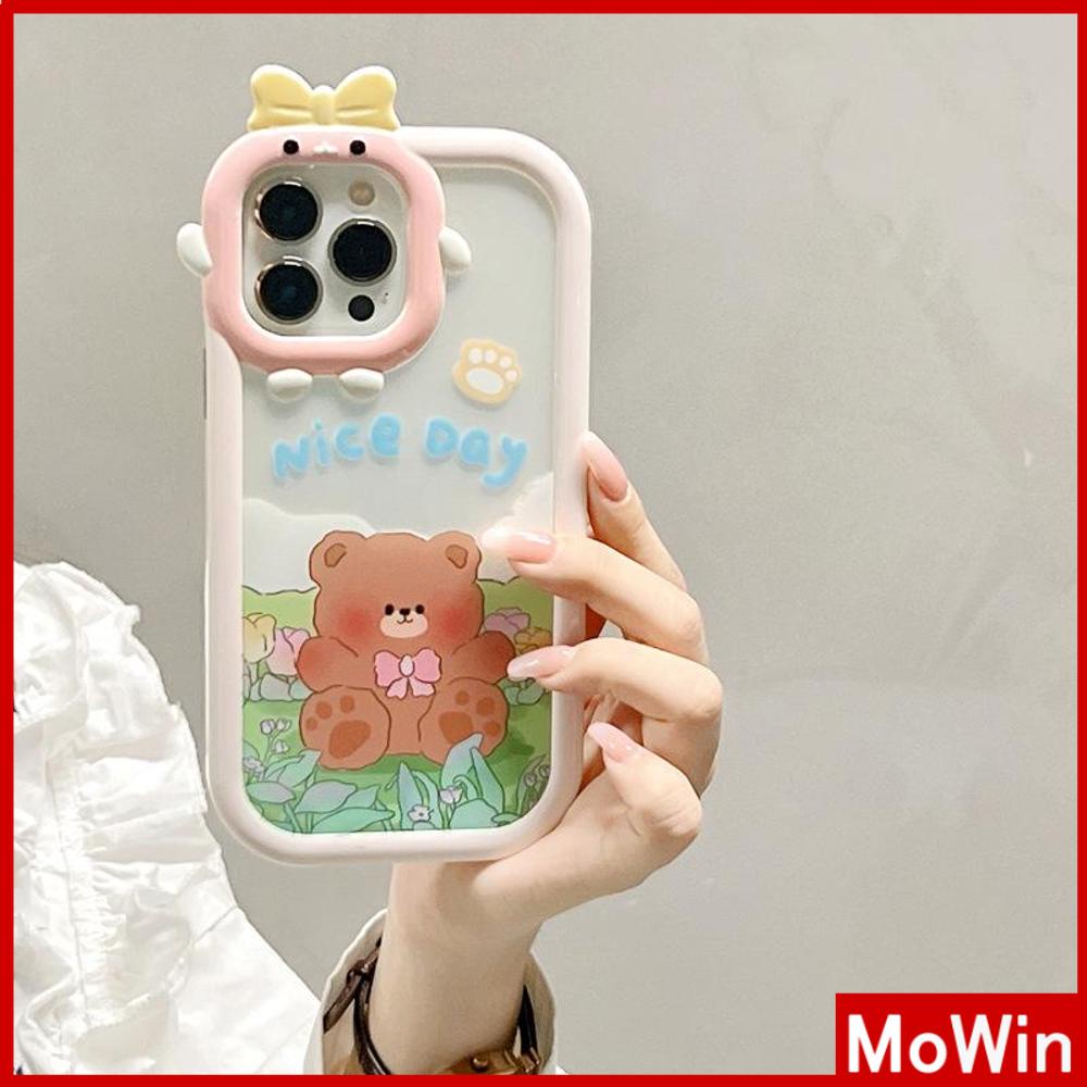 iPhone Case Silicone Soft Case Clear Case Airbag Shockproof Protection Camera Smooth Feel Cartoon Bear Cute Compatible For iPhone 11 Pro Max 13 Pro Max 12 Pro Max 7Plus xr XS Max