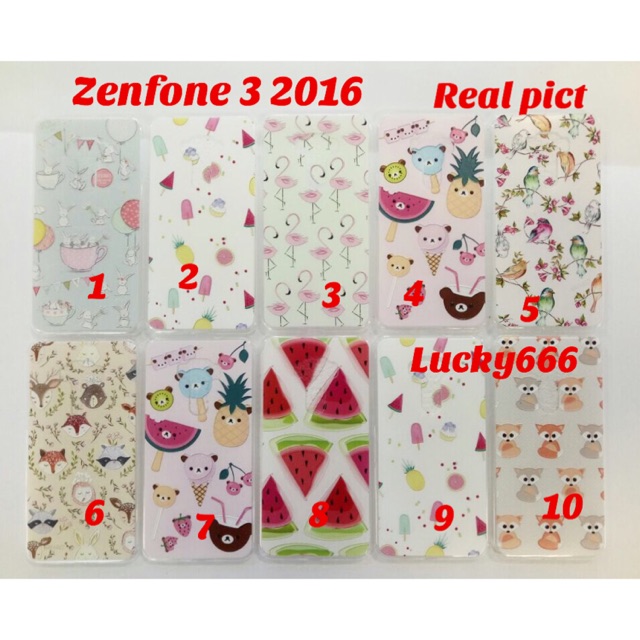 Soft case motif zenfone 3 silikon karakter asus zenfone 3 2016 5,5 inch
