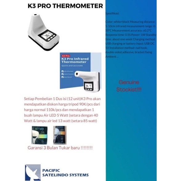 K3 PRO INFRARED THERMOMETER TANPA TRIPOD