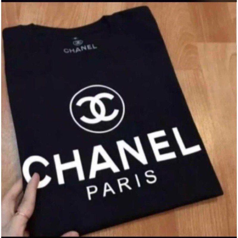 BAJU KAOS TSHIRT PRIA WANITA FASHION BRANDED CHANEL PARIS WITH LOGO