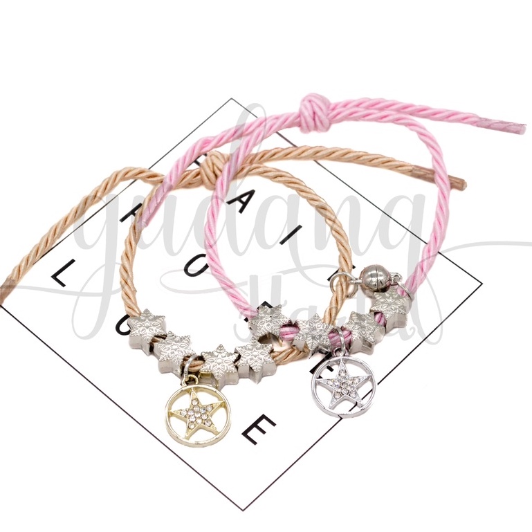 Gelang BFF Couple SET ISI 2 Sparkling Star Bangle Bintang GH 205360