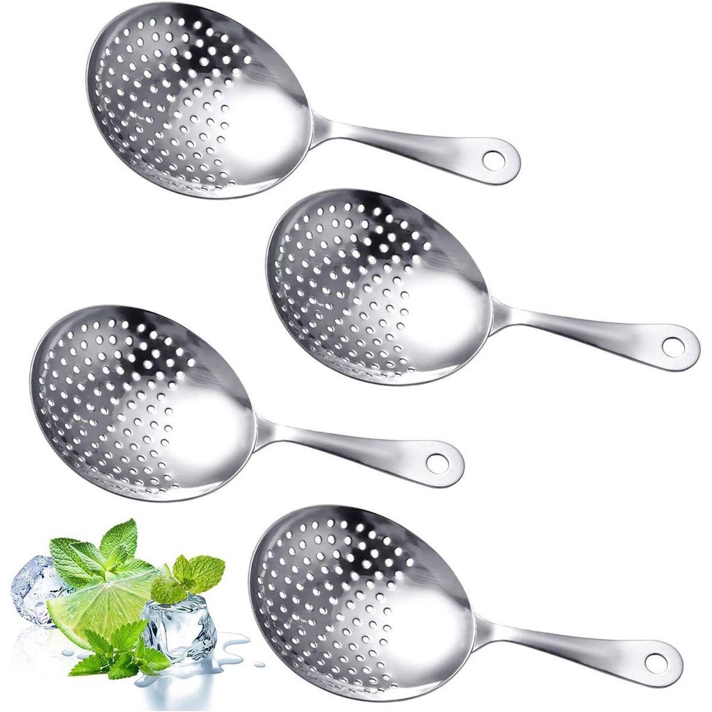 Nickolas1 Julep Bar Saringan Dapur Stainless Steel Bartender Filter Spoon