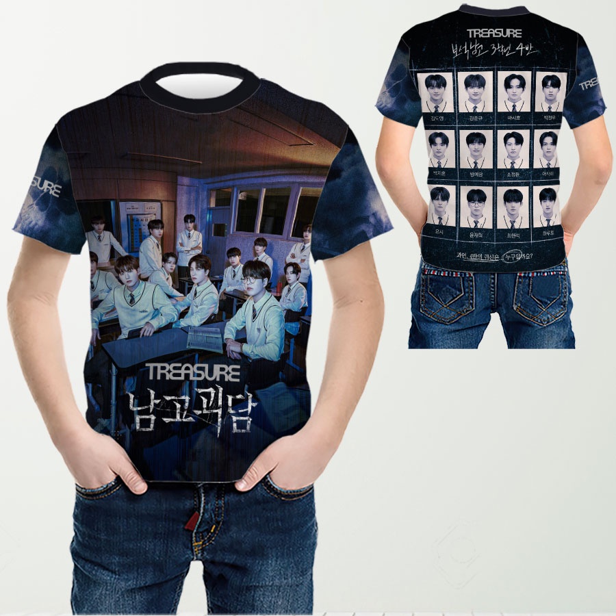 Baju Kaos Tshirt Anak Treasure The Mysterious Class K-Pop Custom Fullprint