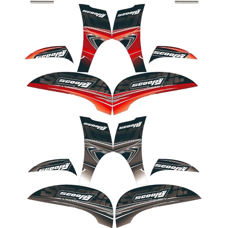 Striping Scoopy 2017 2018 2019 2020 Fi / F1 Variasi Sticker Motor Stiker Skotlet Lis Scotlite