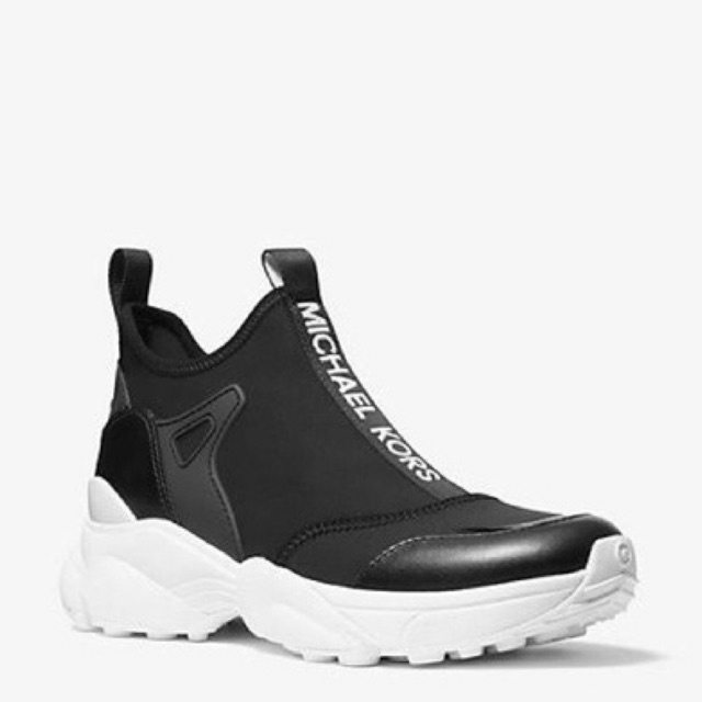 Michael Kors MK Willow Scuba And Leather Slip-On Trainer black Chessa