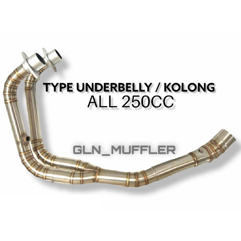 HEADER/LEHERAN KNALPOT TYPE UNDERBELLY STAINLESS PNP NINJA 250FI/OLD/KARBU/Z250/R25/MT25/CBR250RR