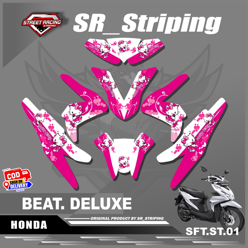 (COD) Terbaru Decal Stiker Honda Beat Deluxe Beat Street 2020 2021 2022 2023 Fullbody Sticker Skotle