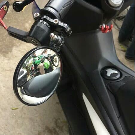 Spion Sepion Kaca Jalu Lipat Bulat Cafe Racer Mirror Stang Bulat Lipat Cnc Universal Motor