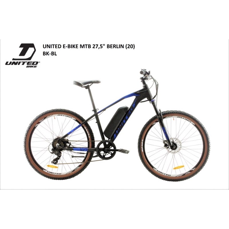 Sepeda gunung listrik EBIKE MTB 27.5 UNITED BERLIN